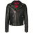Veste de moto en cuir de veau Versace pour homme en coloris Black