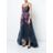 Marchesa notte Blue Embellished Floral Gown