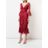 Marchesa notte 3/4 Sleeve Embroidered Midi Dress