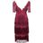 Marchesa notte Embroidered And Fringed Dress