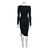 Vivienne Westwood Anglomania Black Vian Draped Long Sleeved Dress