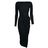 Vivienne Westwood Anglomania Black Vian Draped Long Sleeved Dress