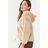 Forever 21 Natural Faux Shearling Half-zip Hoodie , Mustard/cream