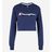 Sweat crop ample en coton Champion en coloris Blue