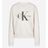 Sweat droit en coton blanc Calvin Klein en coloris White
