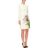 Akris Natural Mixed Media Cape Flared Dress