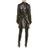 Saint Laurent Black Belted Leather Trench Coat