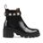 Gucci Black Leather Ankle Boot With Belt