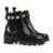 Gucci Black Leather Ankle Boot With Belt