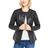 Oasis Black Collarless Leather Jacket