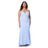Jarlo Blue Olive Fishtail Maxi Dress With Button Back
