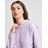 3-Stripes Crop Overhead Felpa Donna di Adidas Originals in Purple