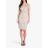 Adrianna Papell Natural Embellished Overlay Dress