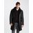 John Varvatos Black Shearling Coat for men