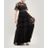 Needle & Thread Black Embellished Bow Maxi-dress