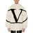 Valentino Multicolor Vlogo Intarsia Hooded Shearling Jacket