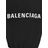 Balenciaga Black Logo Printed Jersey Sweatshirt Hoodie