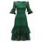The Vampire's Wife Green Veneration Leaf-print Midi Dress