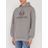 Balenciaga Gray Crest Logo Cotton Jersey Hooded Sweatshirt for men