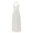 Raey White Split Front Halterneck Slubby Silk Blend Dress