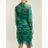 Preen By Thornton Bregazzi Green Lynn Devoré Silk Blend Dress