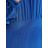 Rochas Blue Pleated Silk Crepe De Chine Midi Dress