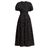 CECILIE BAHNSEN Black Anna Wrap Bodice Floral Jacquard Cotton Midi Dress