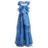 Valentino Blue Ruffled Silk Organza Gown