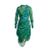 Preen By Thornton Bregazzi Green Lynn Devoré Silk Blend Dress