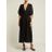 Zimmermann Black Primrose Shirred Linen Midi Dress