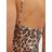 Raey Brown Dip Hem Leopard Print Sheer Silk Slip Dress