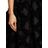 CECILIE BAHNSEN Black Bey Floral Appliqué Silk Organza Midi Dress