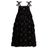 CECILIE BAHNSEN Black Bey Floral Appliqué Silk Organza Midi Dress