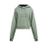 Off-White c/o Virgil Abloh Green Detachable Sleeve Cotton Jersey Hooded Sweatshirt