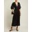 Zimmermann Black Primrose Shirred Linen Midi Dress