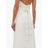 Raey White Split Front Halterneck Slubby Silk Blend Dress