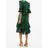 The Vampire's Wife Green Veneration Leaf-print Midi Dress