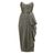 Maria Lucia Hohan Gray Marie Sweetheart Neckline Metallic Dress