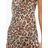 Raey Brown Dip Hem Leopard Print Sheer Silk Slip Dress