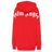 Felpa oversize in cotone con logo di Palm Angels in Red