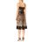 Dolce & Gabbana Brown Bedrucktes Minikleid mit Spitze