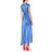 Preen By Thornton Bregazzi Blue Andrea Floral Satin Midi Dress
