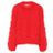 Ganni Red Mohair And Wool Sweater