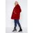 Nasty Gal Red "surfin' Bird Faux Fur Coat"
