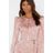 Nasty Gal Pink Not Today Satin Ruffle Midi Dress
