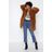 Nasty Gal Brown "surfin' Bird Faux Fur Coat"