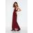 Nasty Gal Red "grand Entrance Jacquard Maxi Dress"