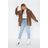 Nasty Gal Brown "fringe Binge Snake Plus Jacket"