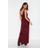 Nasty Gal Red "grand Entrance Jacquard Maxi Dress"