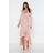 Nasty Gal Pink Not Today Satin Ruffle Midi Dress